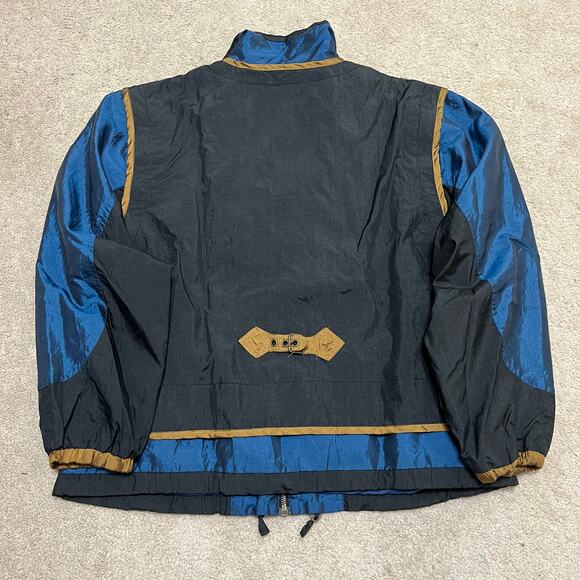 Vintage 80s 90s Colorful Lightweight Windbreaker Jacket Large - Picture 3 of 6